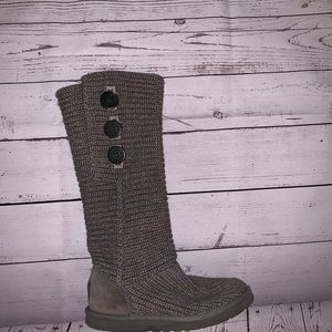 Ugg Classic Cardy Knit Gray Size 7 Boots
